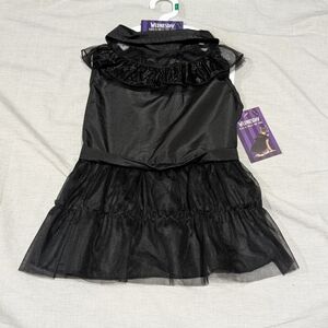 NWT, Wednesday Adams Black Dress For Dogs, Size Large